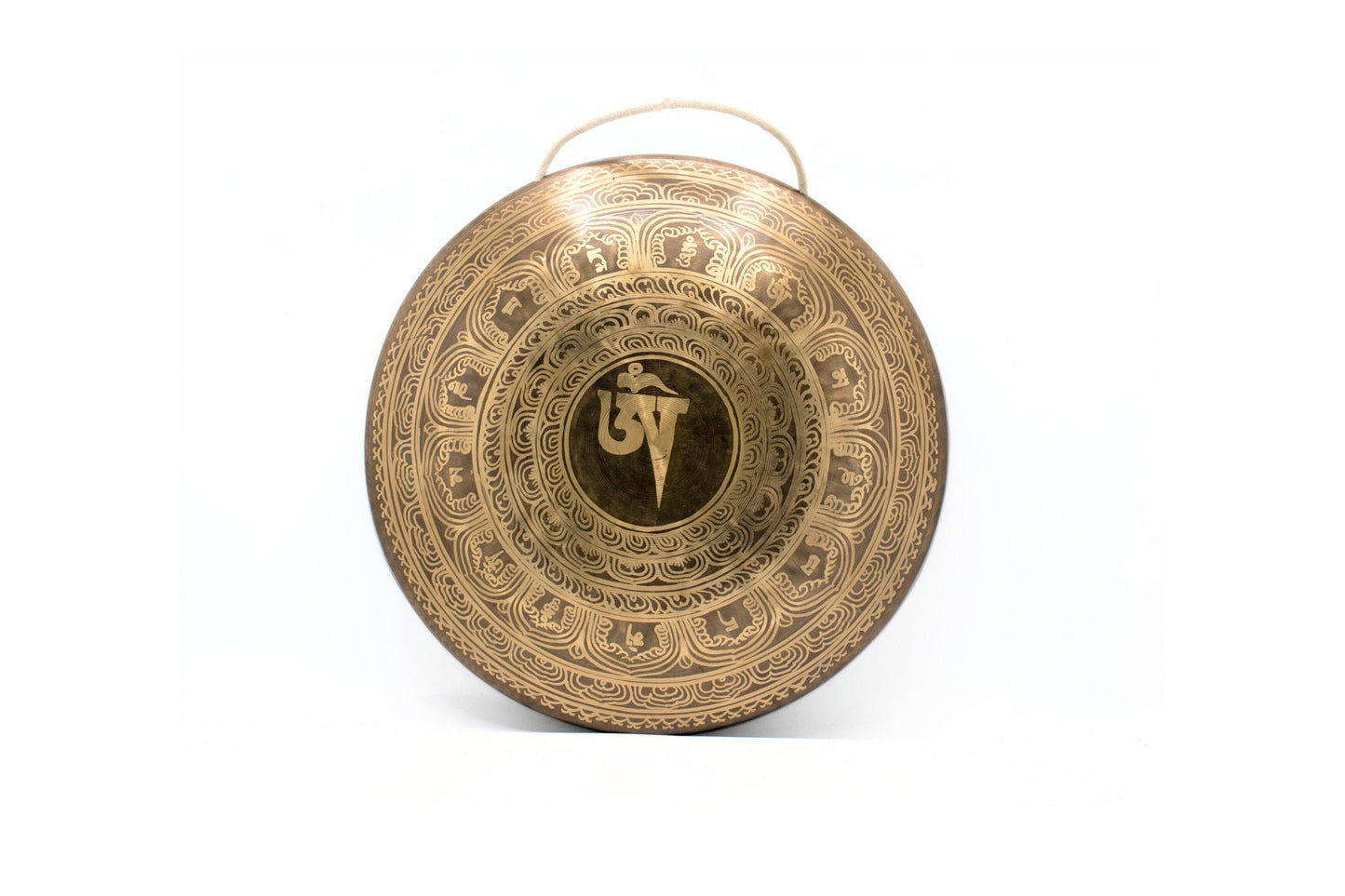 Handmade Tibetan Om Gong: Sound Healing Meditation Gong