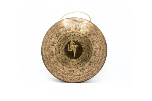 Handmade Tibetan Om Gong: Sound Healing Meditation Gong