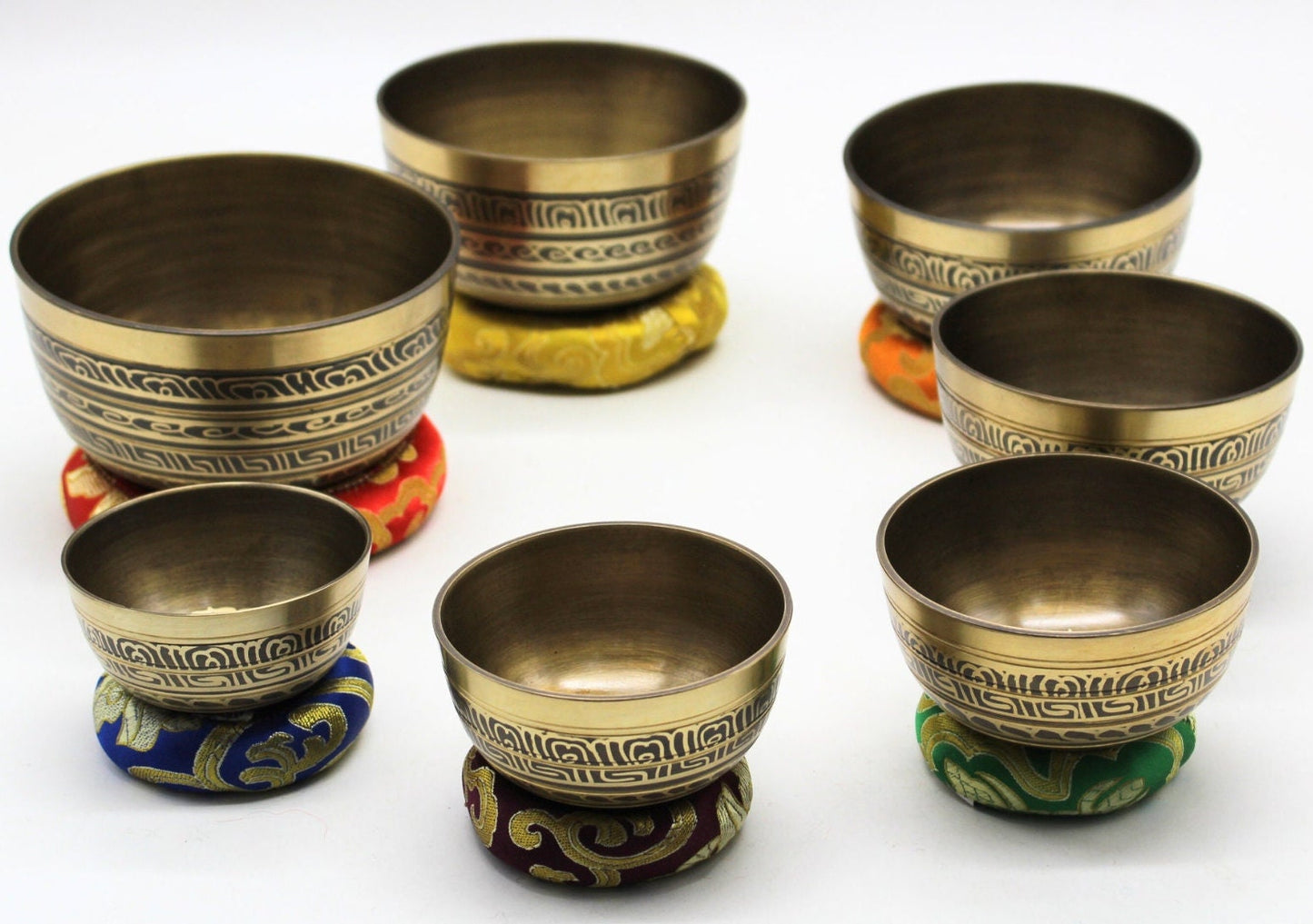 Handmade Tibetan Singing Bowl Set: Chakra Healing, Meditation