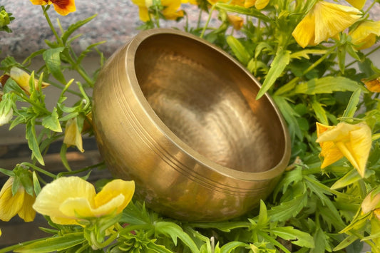 Hand Hammered Tibetan Singing Bowl 6 inch: Sound Bath, Yoga, Meditation