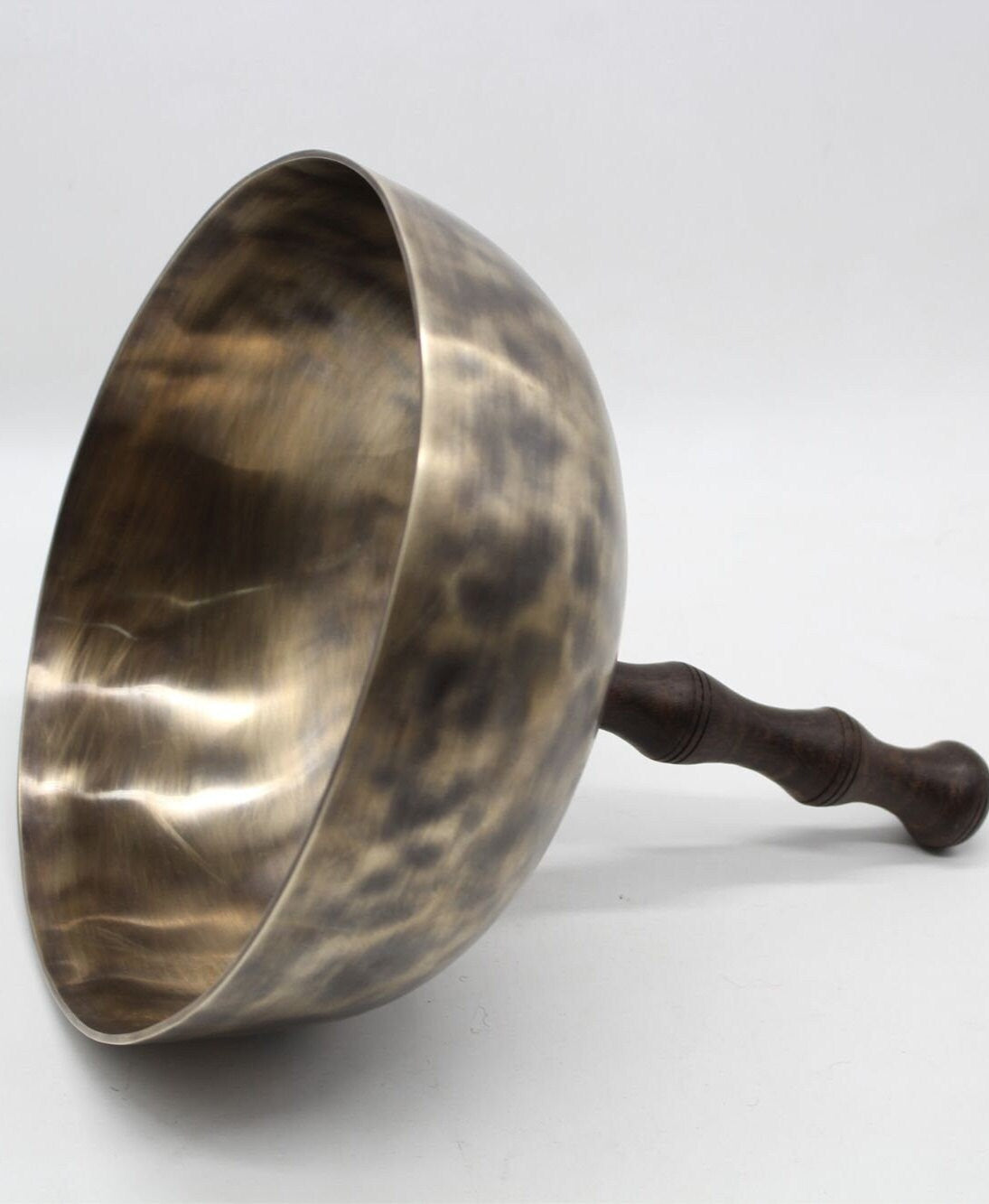 9 inch Tiger Eye Singing Bowl: Handcrafted Tibetan Sound Bowl