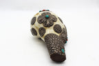 Antique Engraved Sankha Conch Shell – Hindu Vishnu Instrument