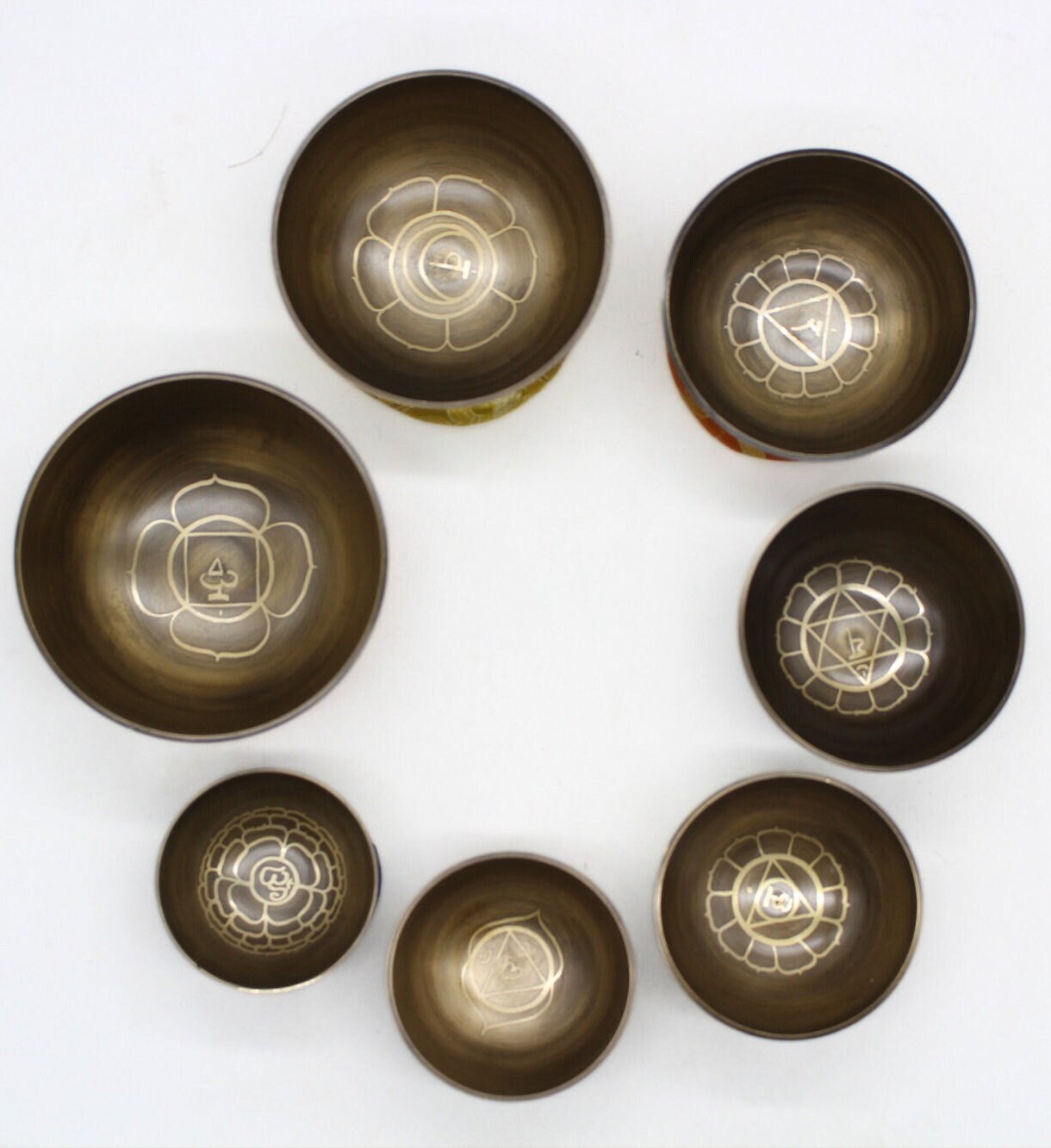 Handmade Tibetan Singing Bowl Set: Chakra Healing, Meditation