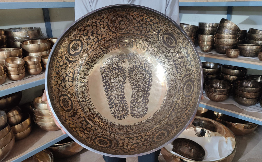 26 inch Tibetan Singing Bowl: Handmade Chakra Healing Sound Bath