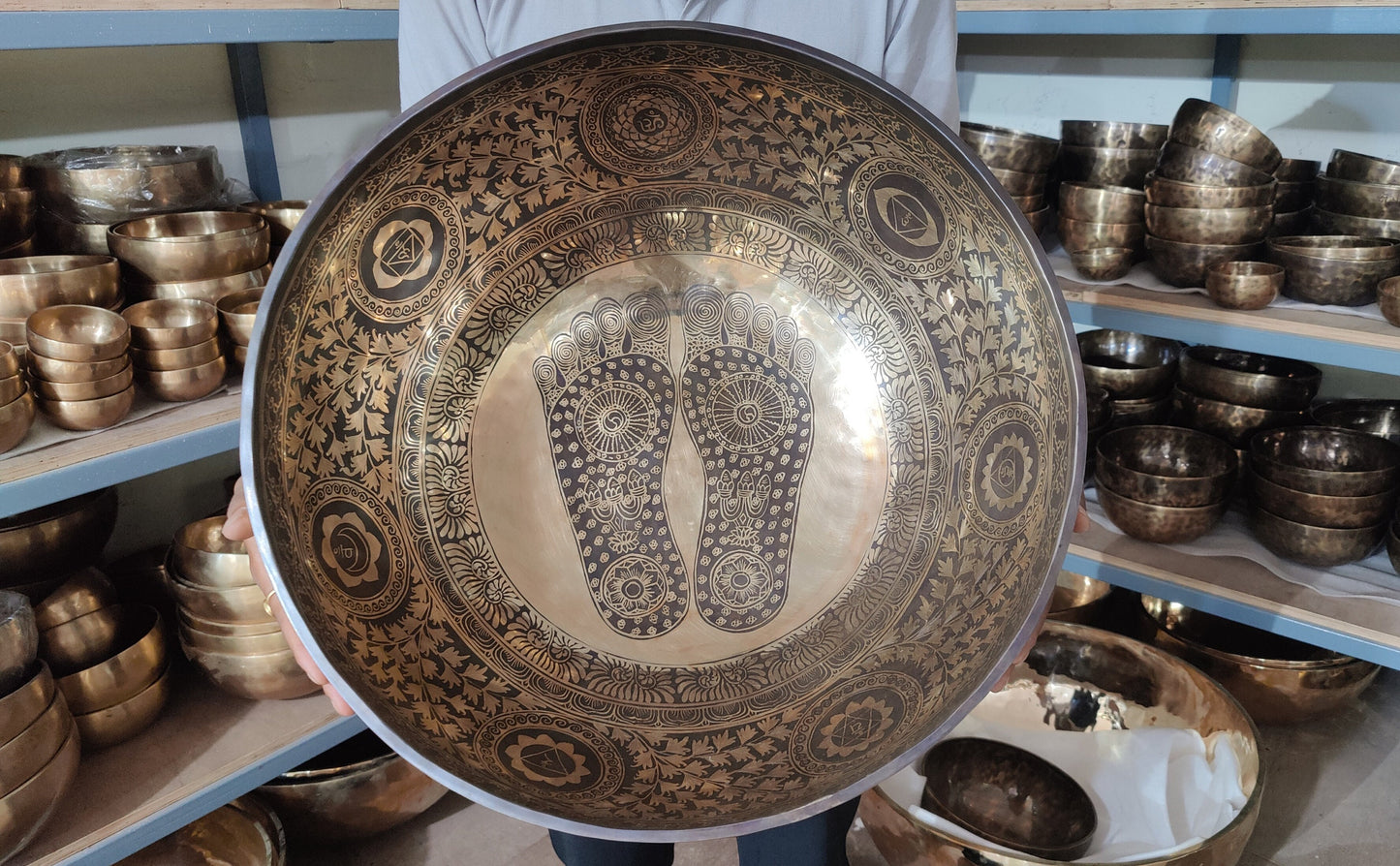 26 inch Tibetan Singing Bowl: Handmade Chakra Healing Sound Bath