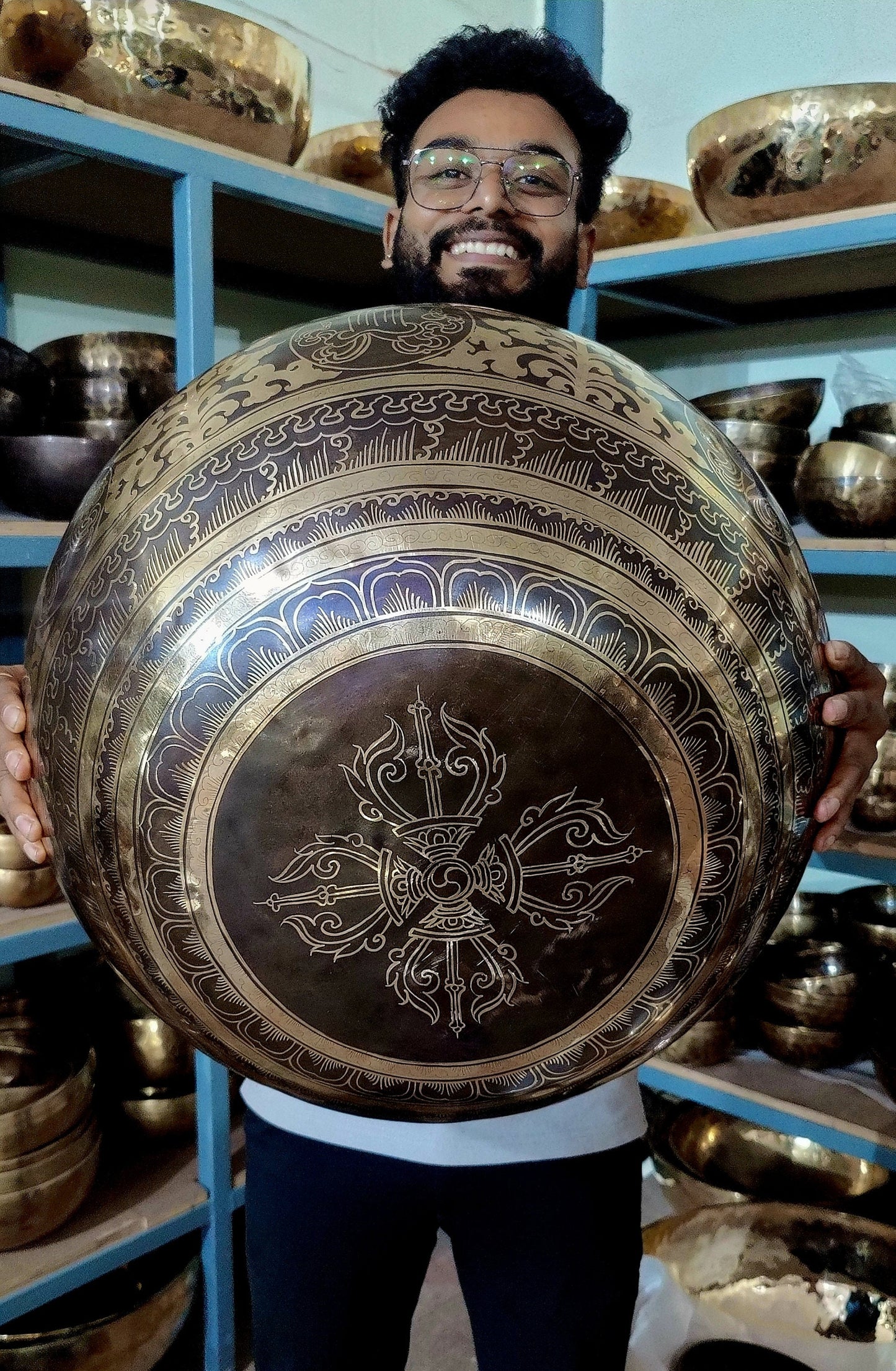 26 inch Tibetan Singing Bowl: Handmade Chakra Healing Sound Bath