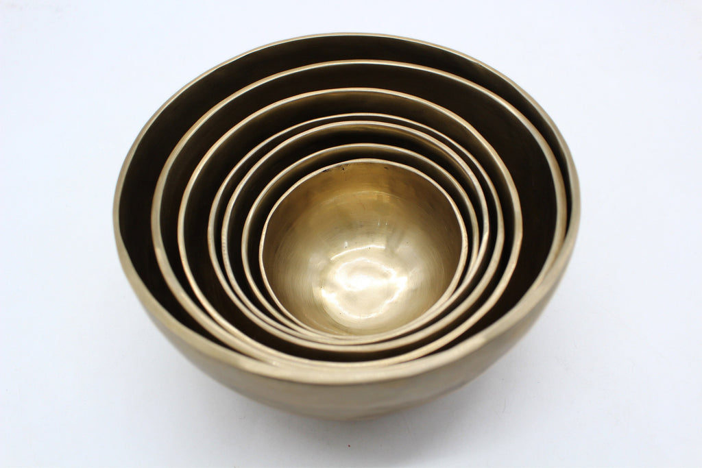 Set of 7 - Chakra Singing Bowl Set: Authentic Tibetan Healing Bowls, Handmade in Nepal
