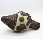 Antique Engraved Sankha Conch Shell – Hindu Vishnu Instrument