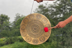 Handmade Chakra Gong: Tibetan Sound Healing Bell with Tree of Life