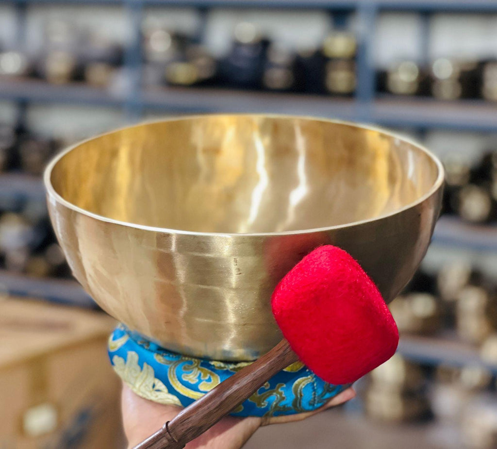 10-Inch Handmade Singing Bowl | Meditation Sound Healing, Long Resonance