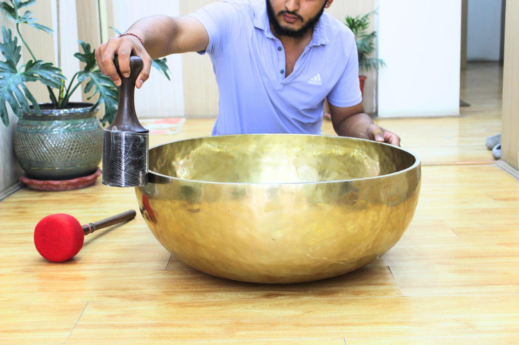Large Handmade Tibetan Singing Bowl: Chakra Healing, Sound Bath