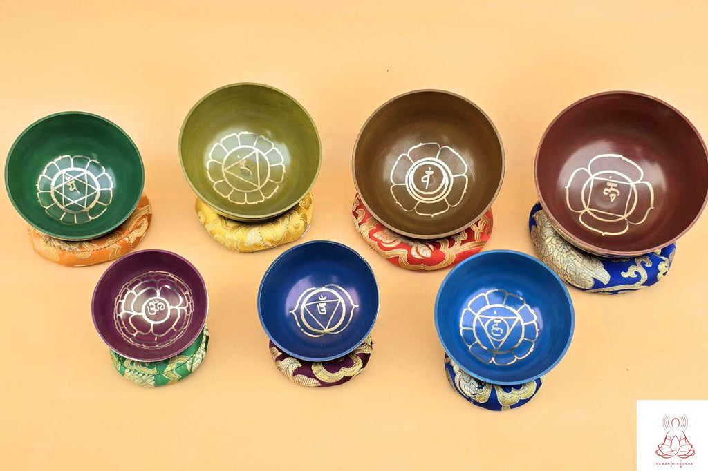 Chakra Singing Bowl Set: Handmade in Nepal, Sound Healing & Balancing