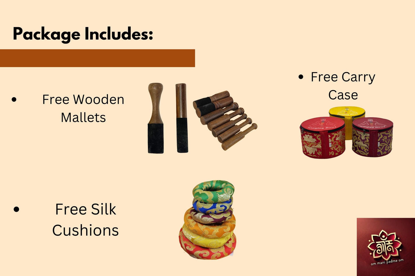 Handmade Tibetan Singing Bowl Set: Chakra Healing, Meditation