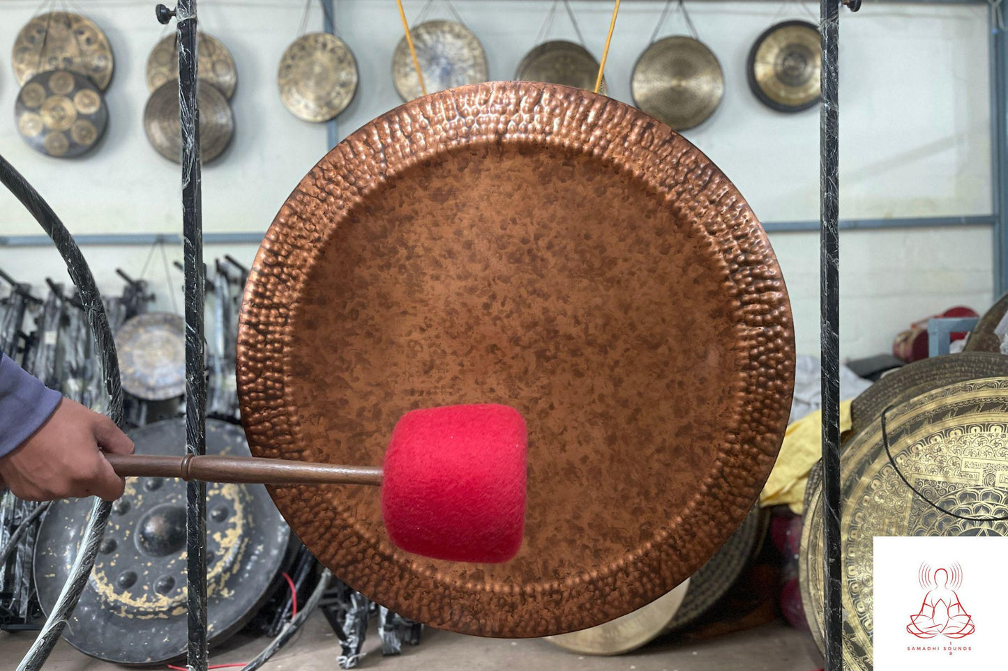 Handmade Tibetan Copper Gong - 100cm - Meditation Healing Gong Bath
