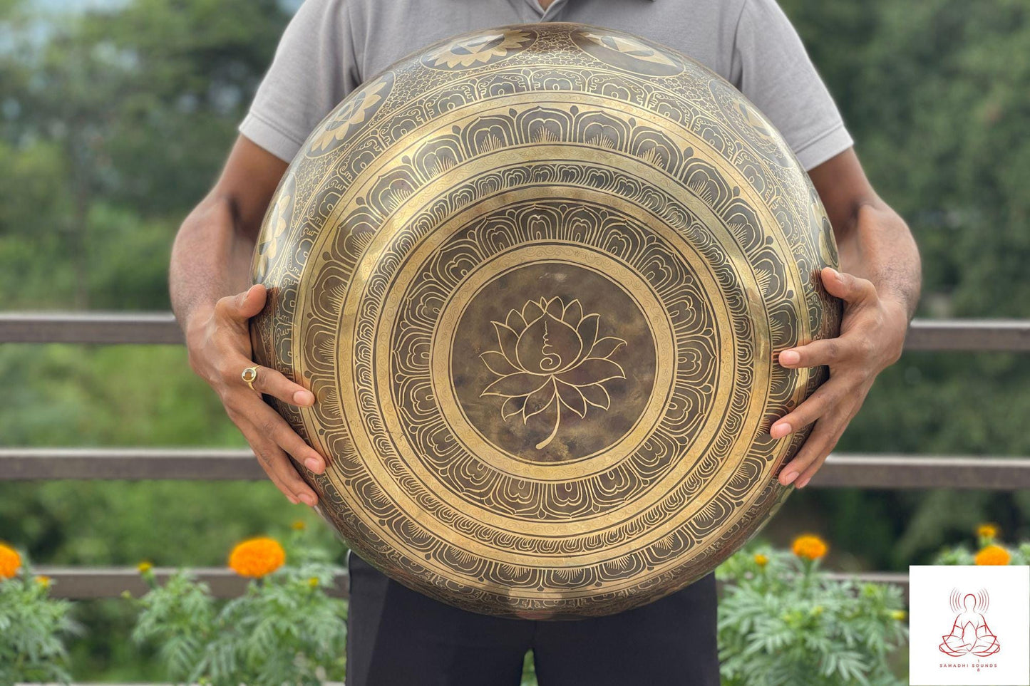Buddha Feet Singing Bowl: Handmade Tibetan Sound Bowl for Meditation