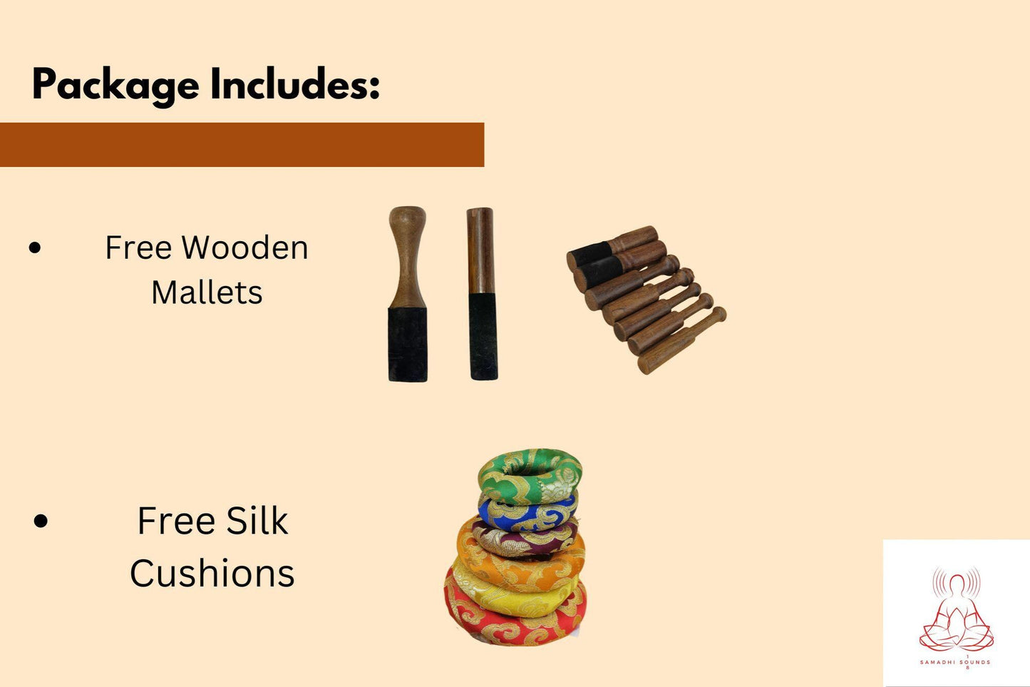 Tibetan Singing Bowl: Seven Chakra Yogi Design, Handmade in Nepal (6-12 inches)