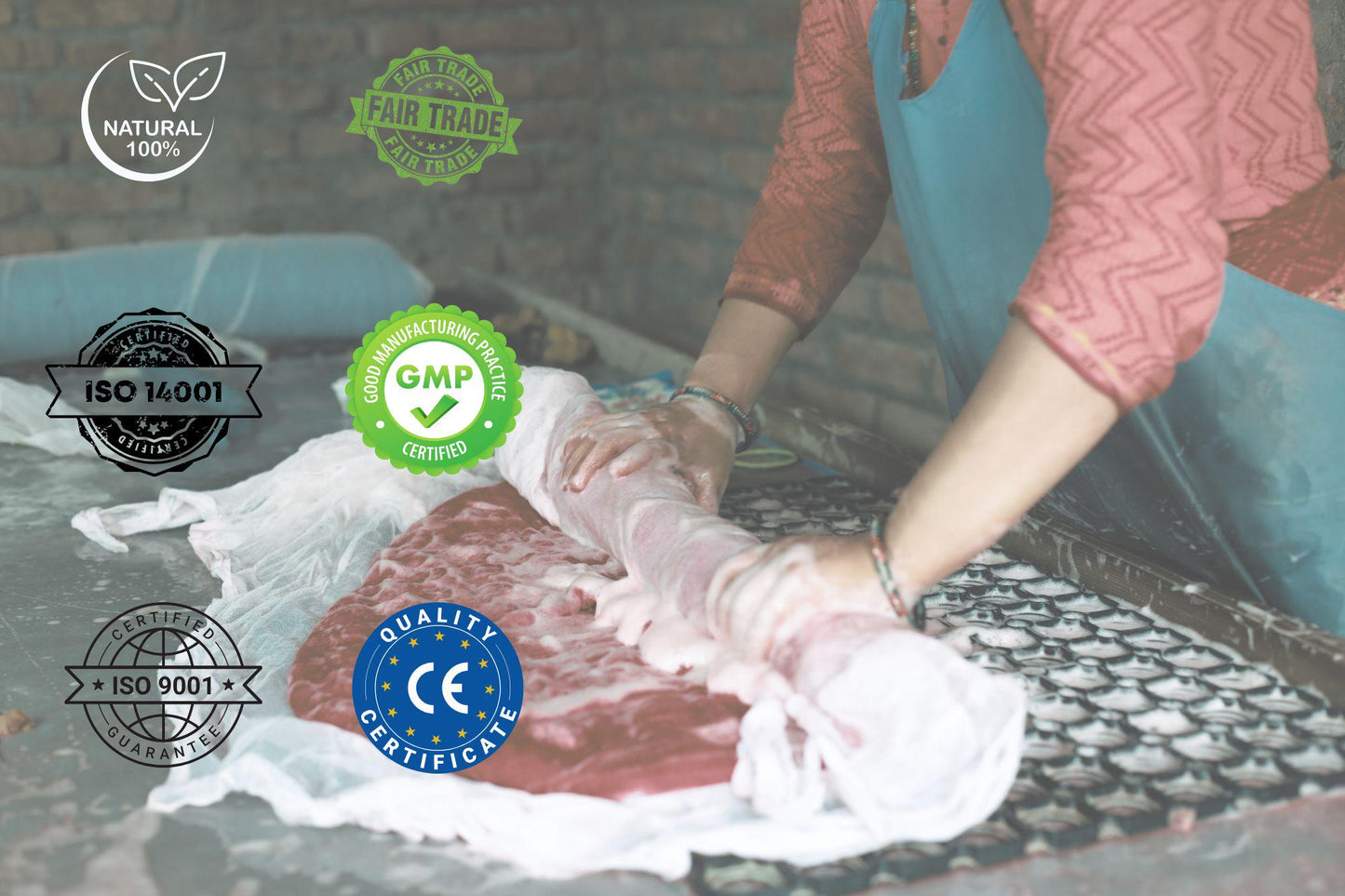 Handmade Round Felt Ball Rug: Azure Blue Nursery Decor (30cm-300cm)