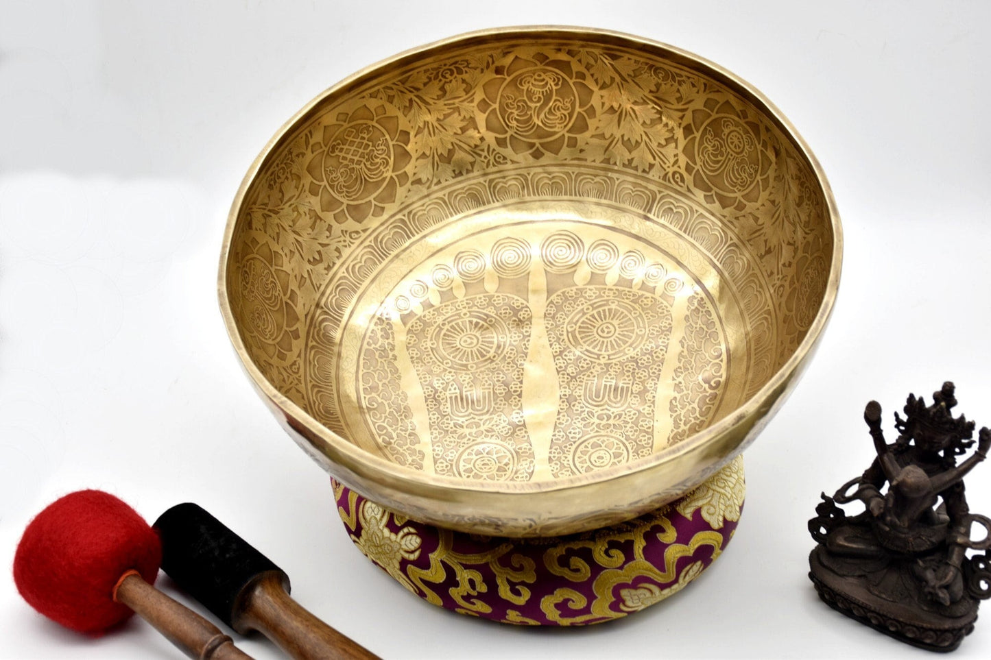 Handmade Buddha Foot Tibetan Singing Bowl: Meditation, Sound Bath