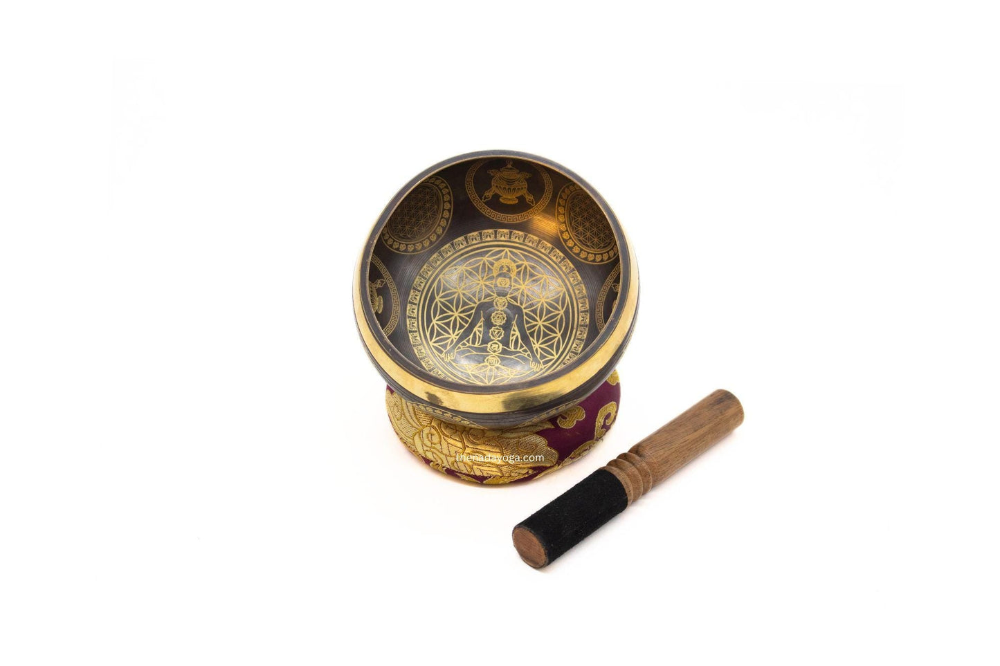 Hand Hammered Tibetan Singing Bowl Set, 4 inch, Chakra Healing The Nada Yoga