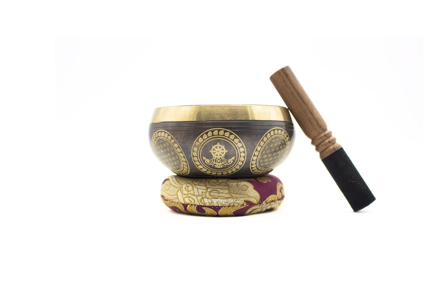 Hand Hammered Tibetan Singing Bowl Set, 4 inch, Chakra Healing The Nada Yoga