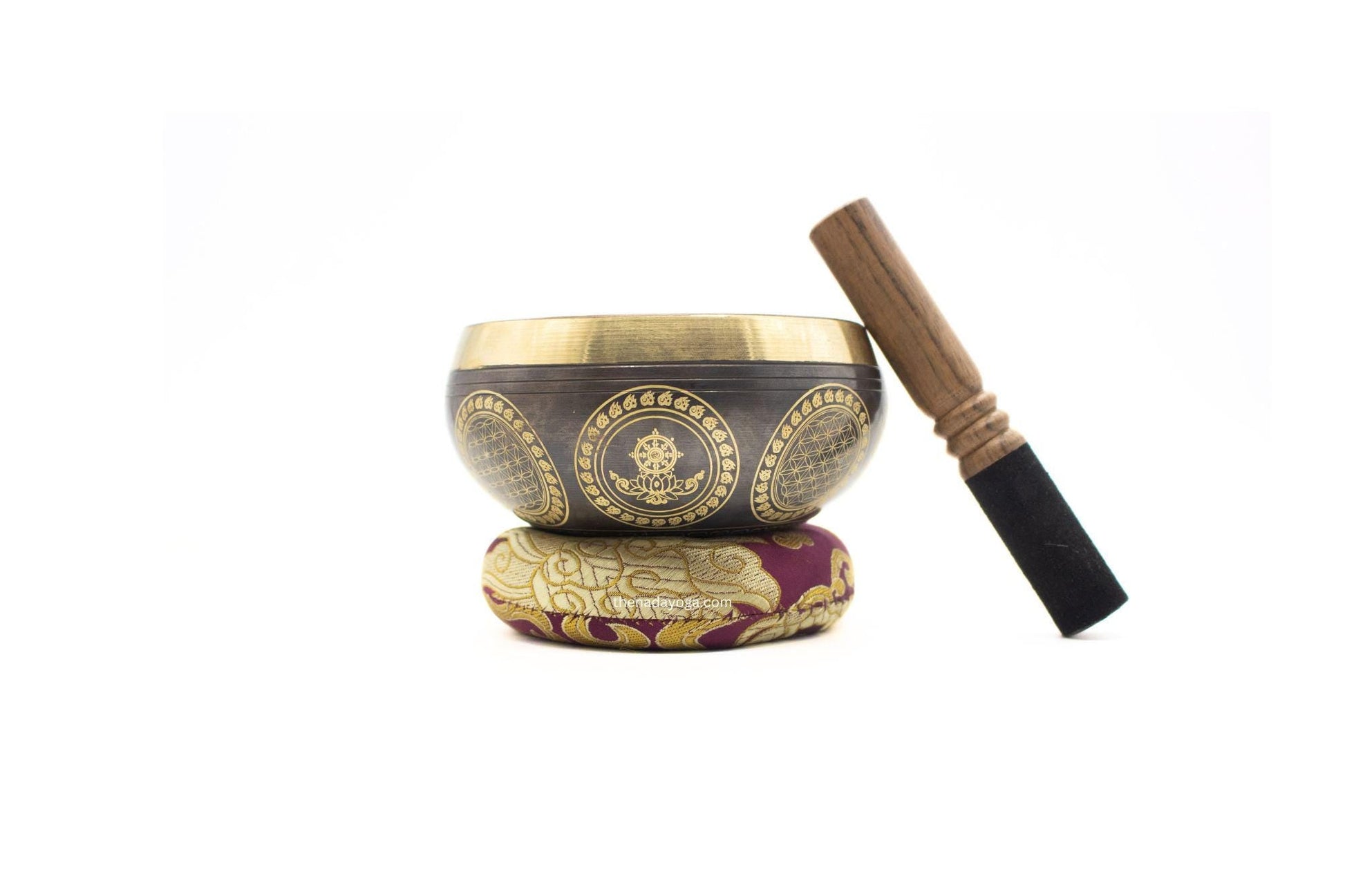 Hand Hammered Tibetan Singing Bowl Set, 4 inch, Chakra Healing The Nada Yoga