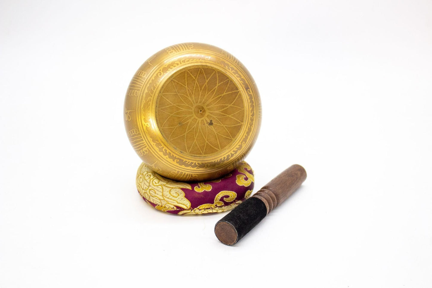 Hand Hammered Tibetan Singing Bowl Set – 4 inch Meditation Bowl, Mallet & Cushion The Nada Yoga