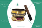 Handmade Tibetan Singing Bowl Set | 4-Inch, Nepal, Yoga Meditation The Nada Yoga