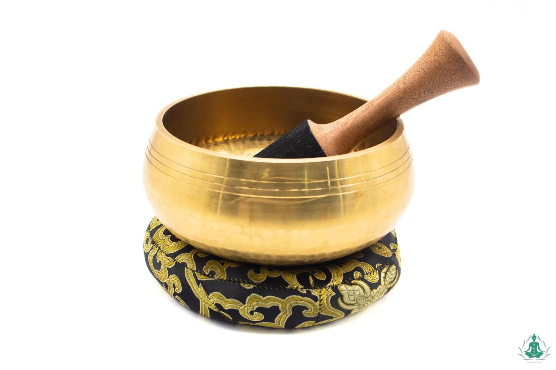 Hand-Beaten Golden Singing Bowl, 6-inch, Yoga Sound Healing The Nada Yoga