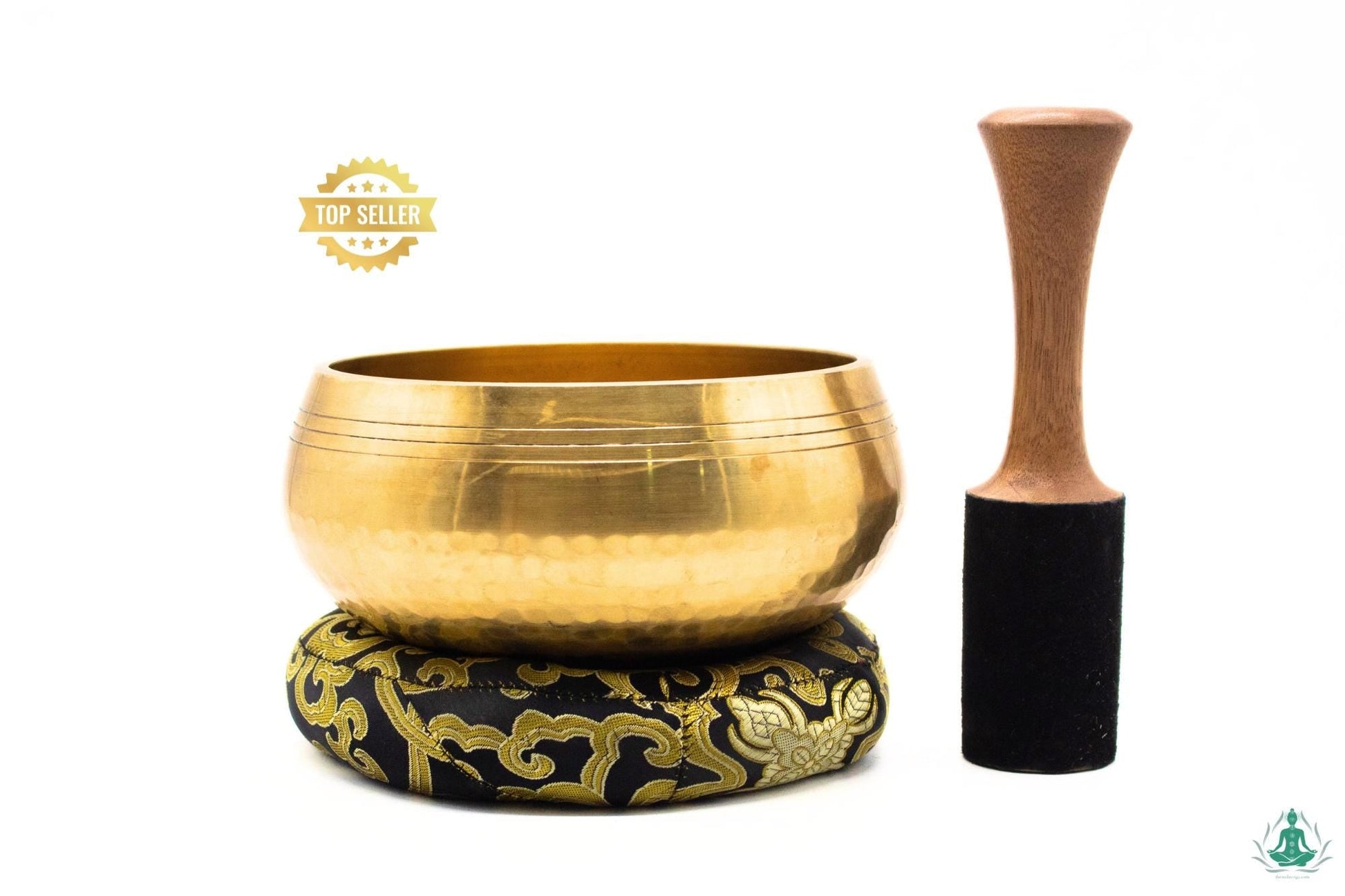 Hand-Beaten Golden Singing Bowl, 6-inch, Yoga Sound Healing The Nada Yoga