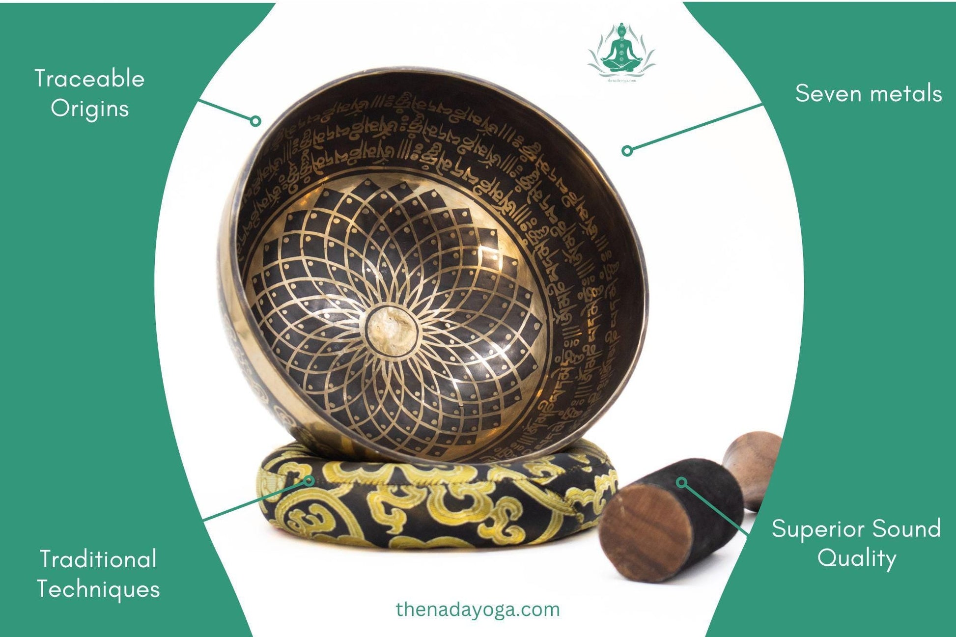 Handcrafted Tibetan Singing Bowl Set – Nepal, Meditation & Yoga The Nada Yoga
