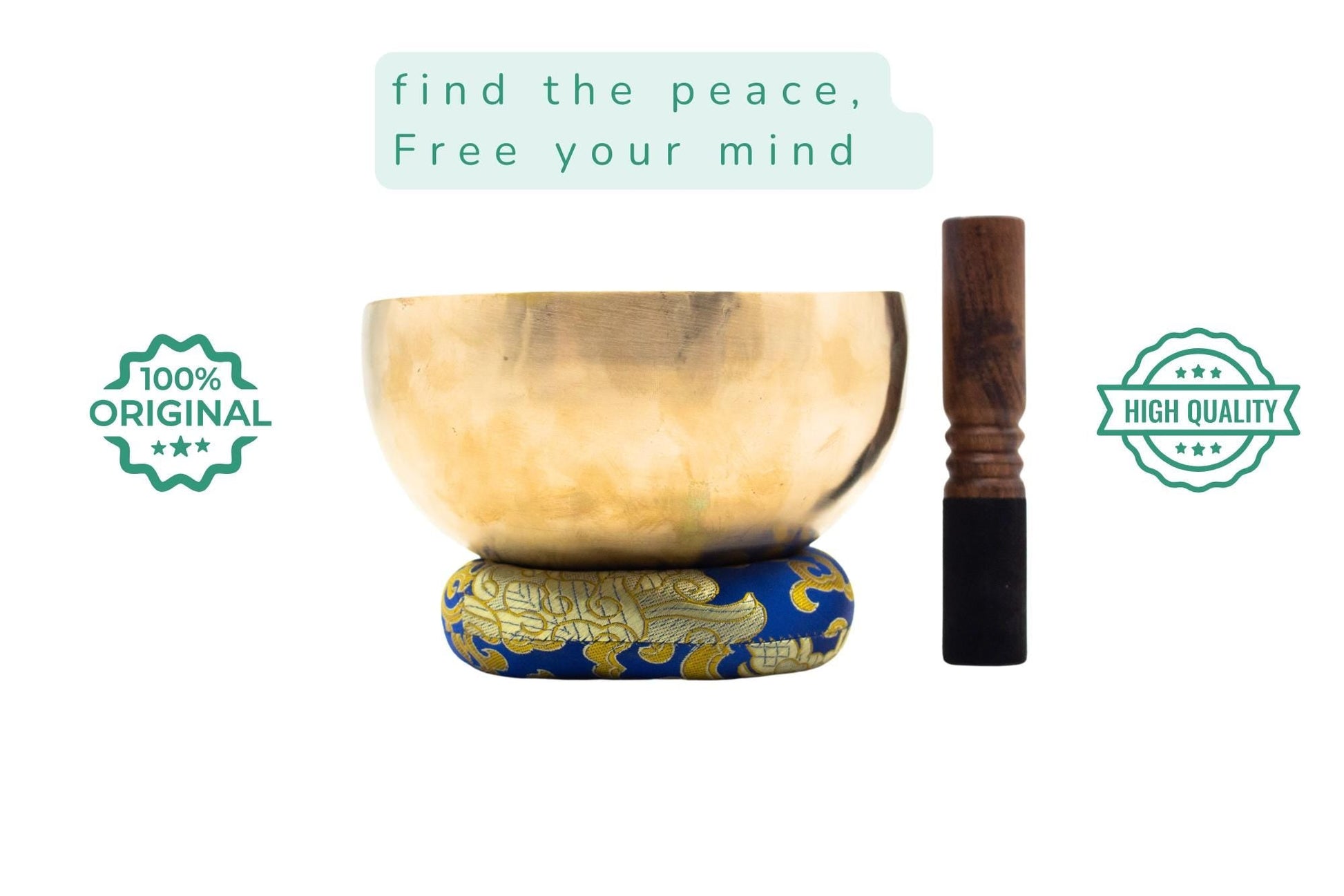 Hand Hammered Tibetan Singing Bowl Set, Meditation, Yoga, Sound Healing The Nada Yoga