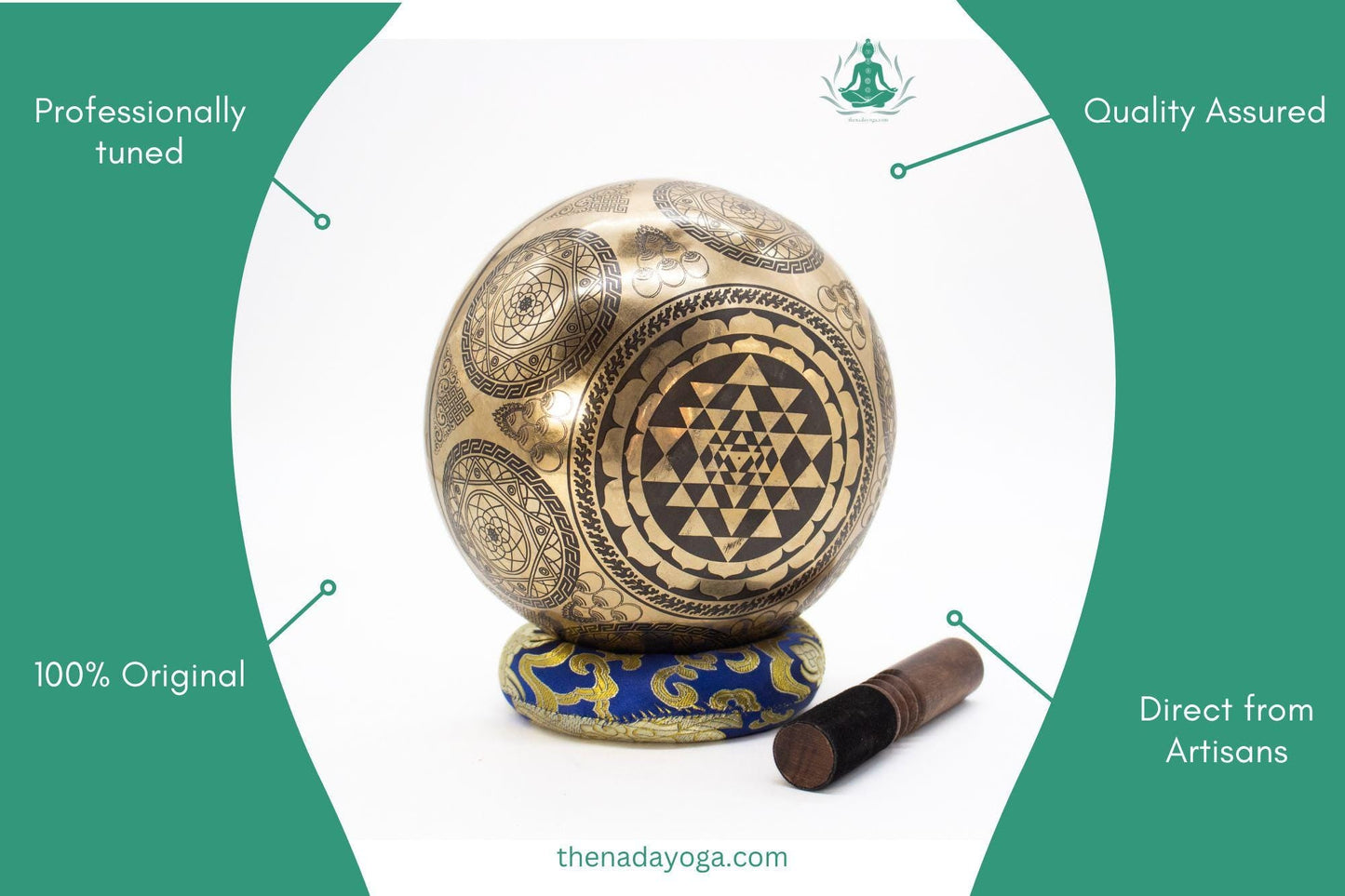 Handmade Tibetan Singing Bowl – Bronze Chime for Yoga Meditation The Nada Yoga
