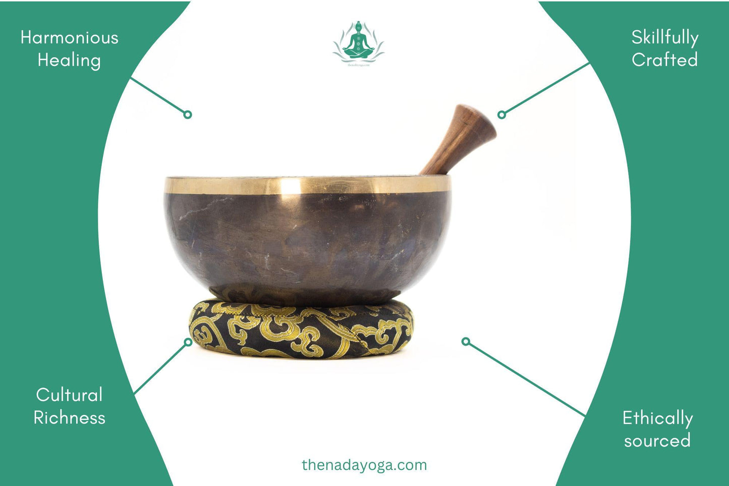 Handmade Tibetan Singing Bowl – 4 inch, Meditation & Yoga The Nada Yoga