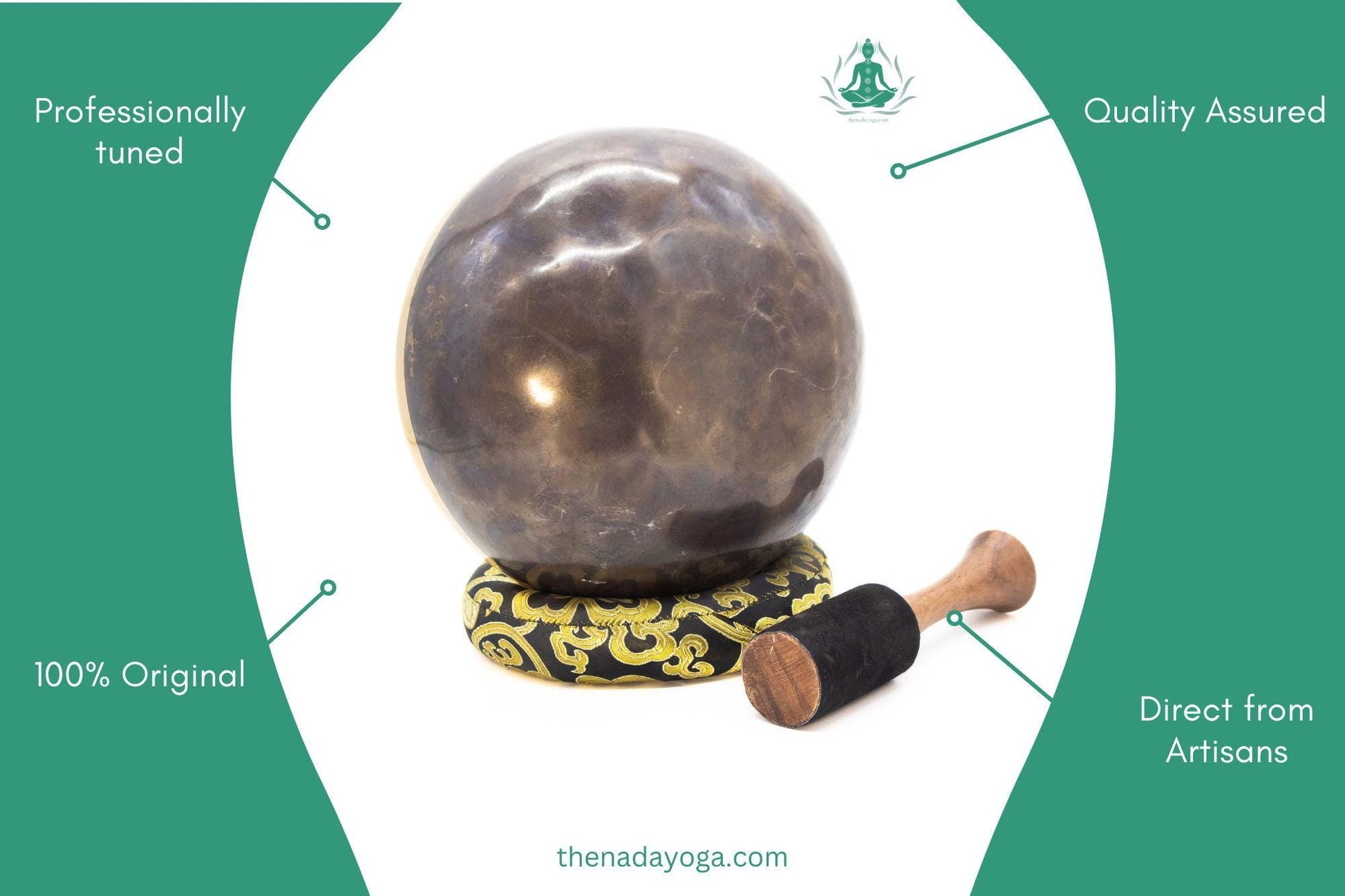 Handmade Tibetan Singing Bowl – 4 inch, Meditation & Yoga The Nada Yoga