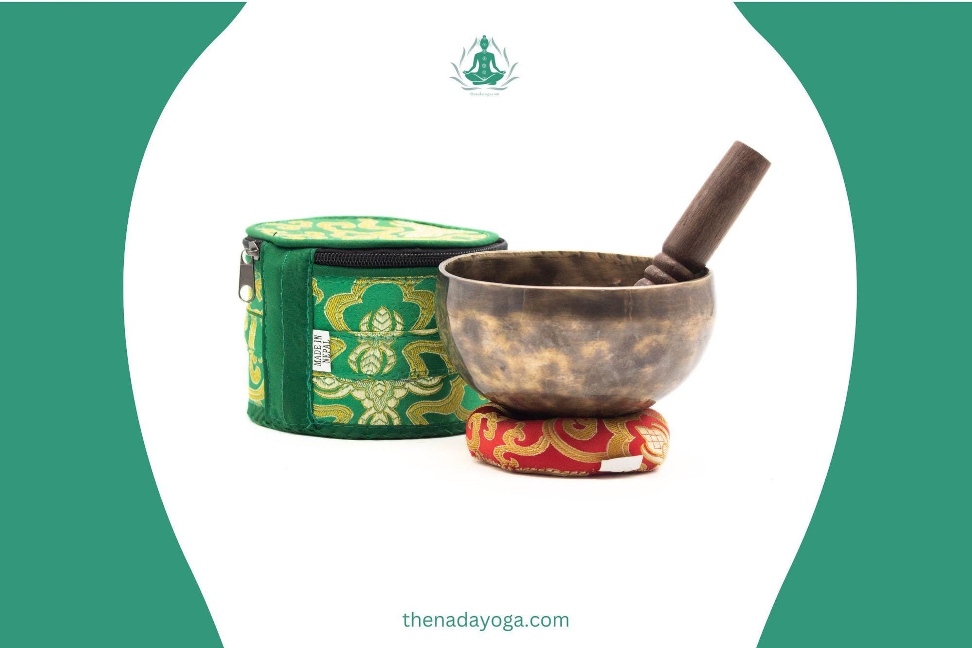 Handmade Tibetan Singing Bowl Set – 4 inch, Meditation & Yoga The Nada Yoga
