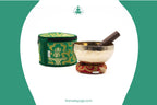 Handmade Tibetan Singing Bowl Set – 4-inch Bronze Sound Bowl The Nada Yoga