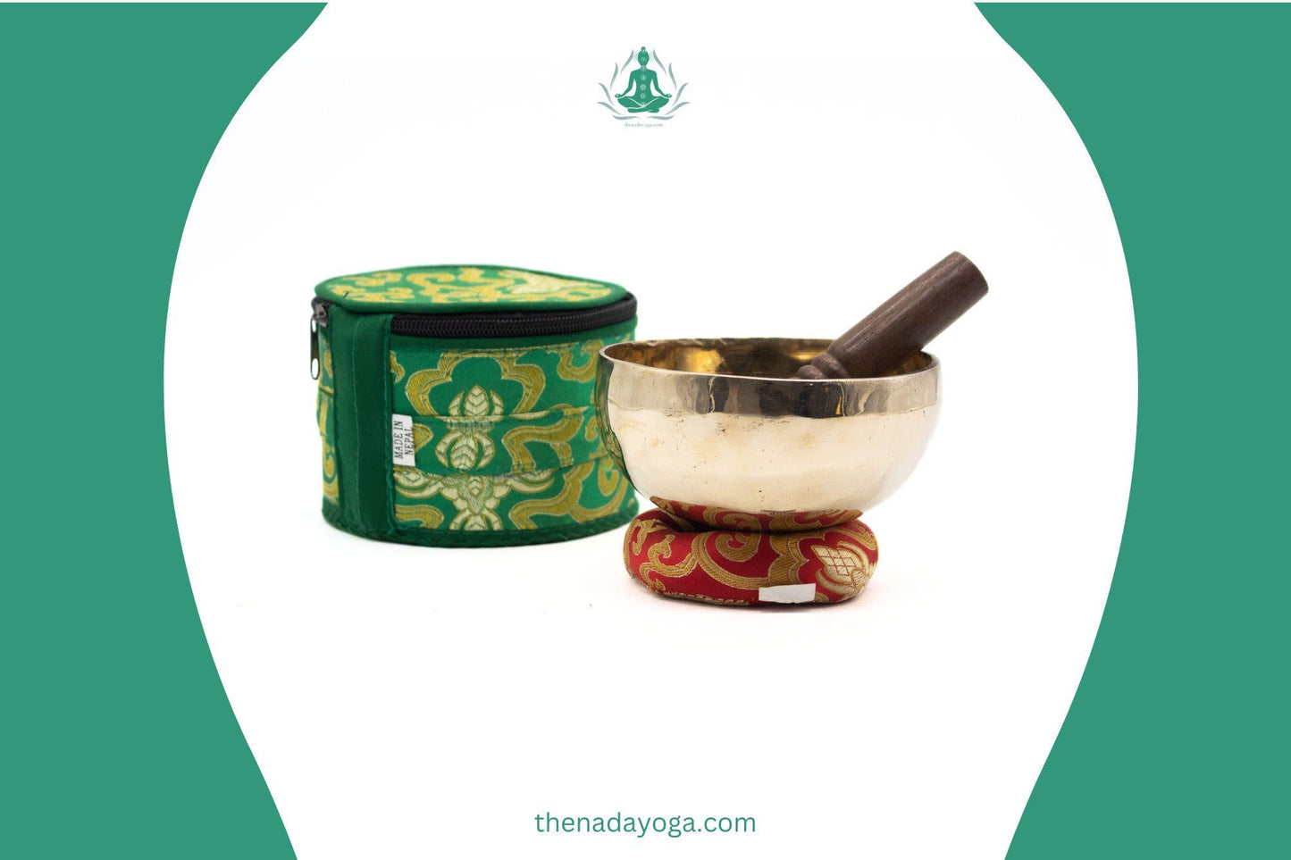 Handmade Tibetan Singing Bowl Set – 4-inch Bronze Sound Bowl The Nada Yoga