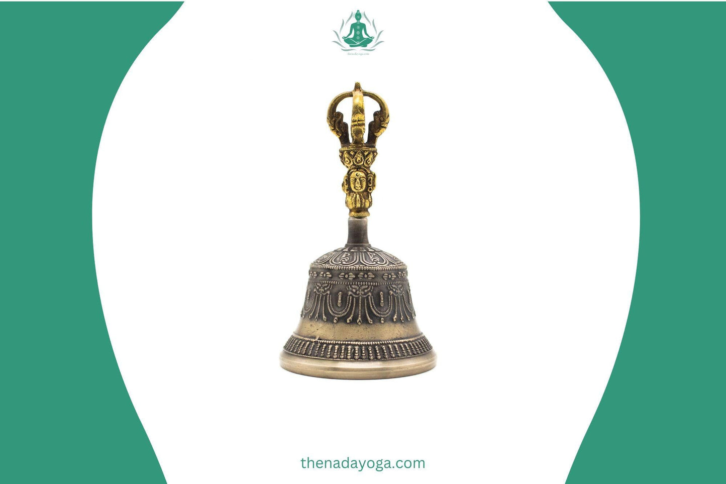 Handmade Tibetan Black Bell – 7-Metal Buddhist Ritual Bell for Meditation, Sound Healing & Ceremonies The Nada Yoga