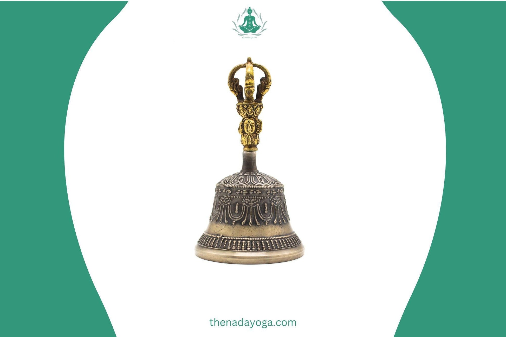 Handmade Tibetan Black Bell – 7-Metal Buddhist Ritual Bell for Meditation, Sound Healing & Ceremonies The Nada Yoga