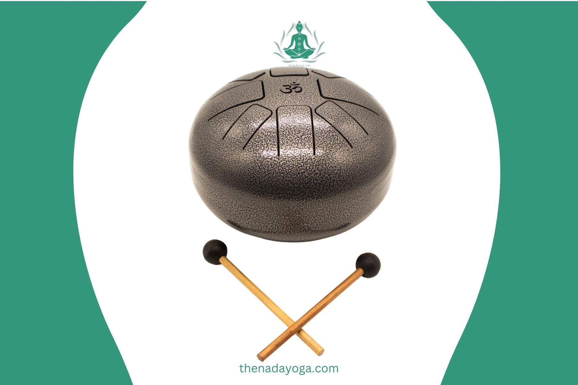 Handcrafted Steel Tongue Drum – 8 Notes Handpan Drum – Om Symbol – Meditation & Sound Healing Instrument The Nada Yoga