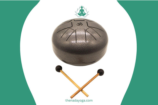 Handcrafted Steel Tongue Drum – 8 Notes Handpan Drum – Om Symbol – Meditation & Sound Healing Instrument The Nada Yoga