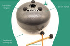 Handcrafted Steel Tongue Drum – 8 Notes Handpan Drum – Om Symbol – Meditation & Sound Healing Instrument The Nada Yoga