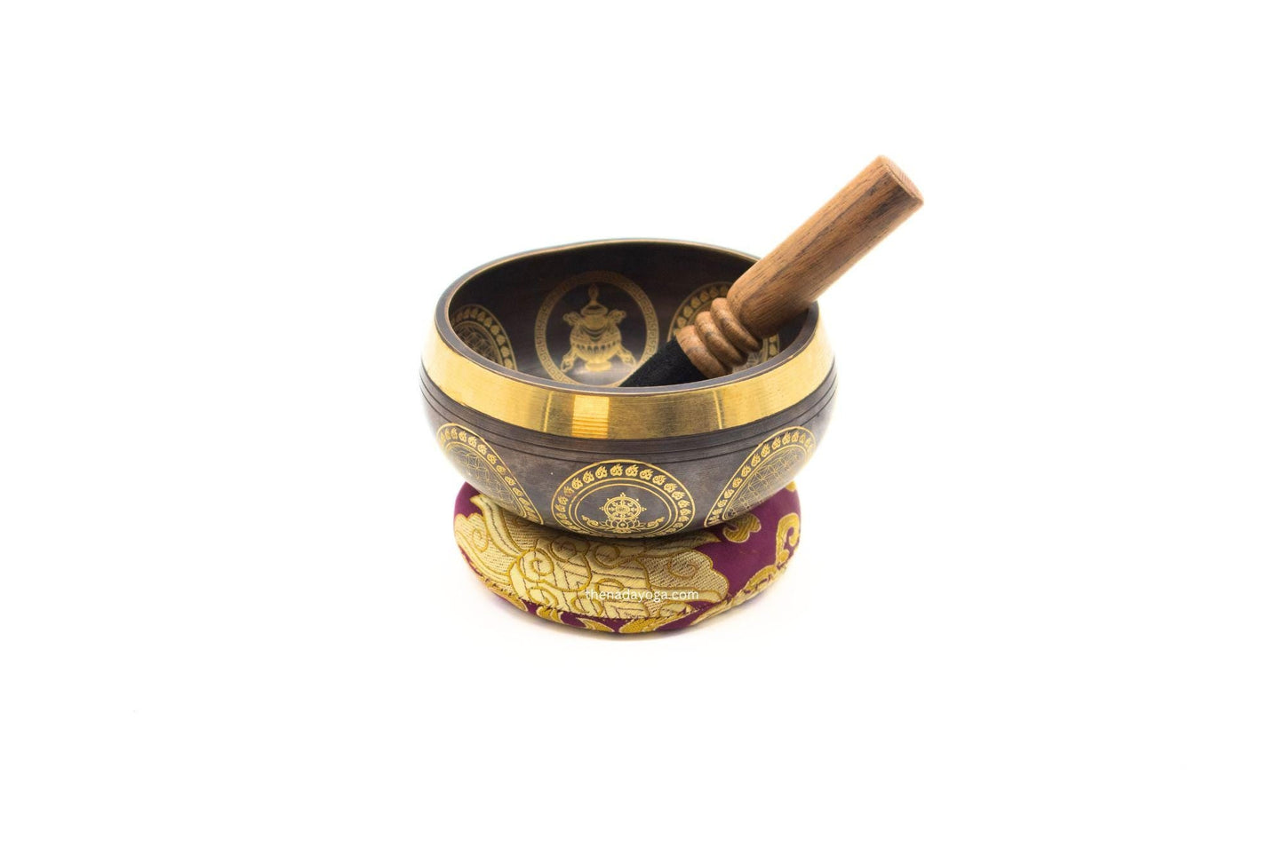 Hand Hammered Tibetan Singing Bowl Set, 4 inch, Chakra Healing The Nada Yoga