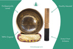 Hand Hammered Tibetan Singing Bowl Set: Meditation, Yoga & Healing The Nada Yoga