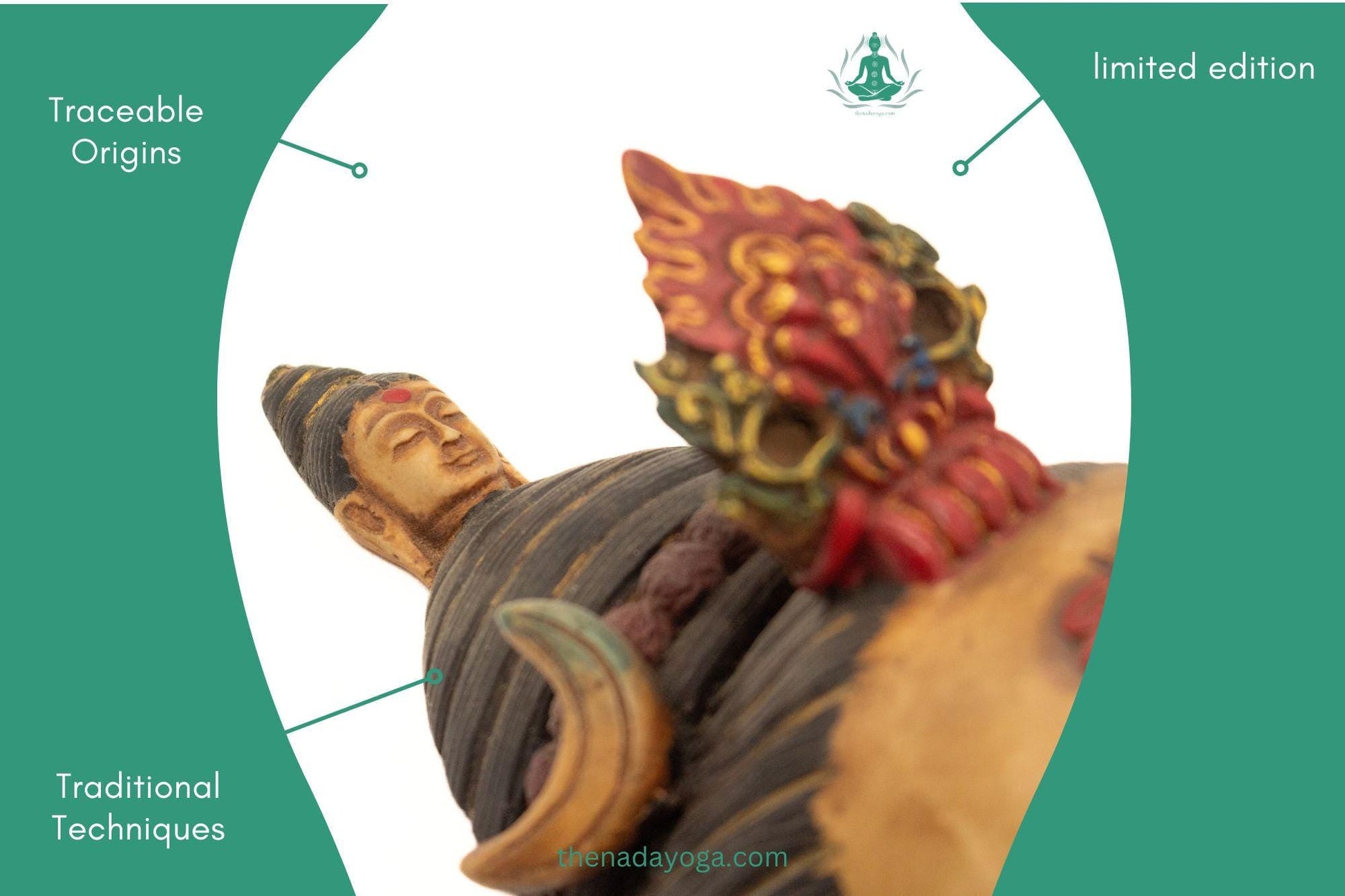 Handmade Nepalese Buddha Wall Mask | Traditional Tibetan Home Decor | Spiritual Art & Meditation Gift The Nada Yoga