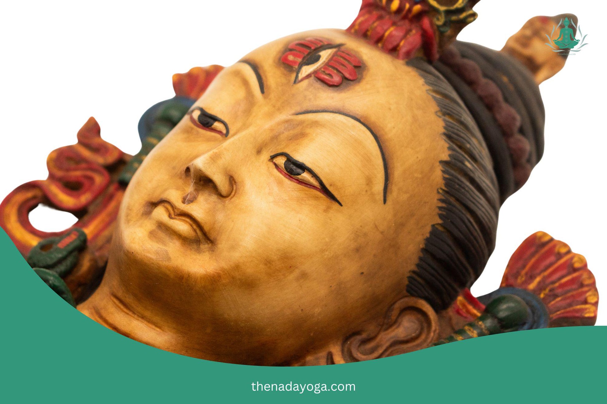 Handmade Nepalese Buddha Wall Mask | Traditional Tibetan Home Decor | Spiritual Art & Meditation Gift The Nada Yoga