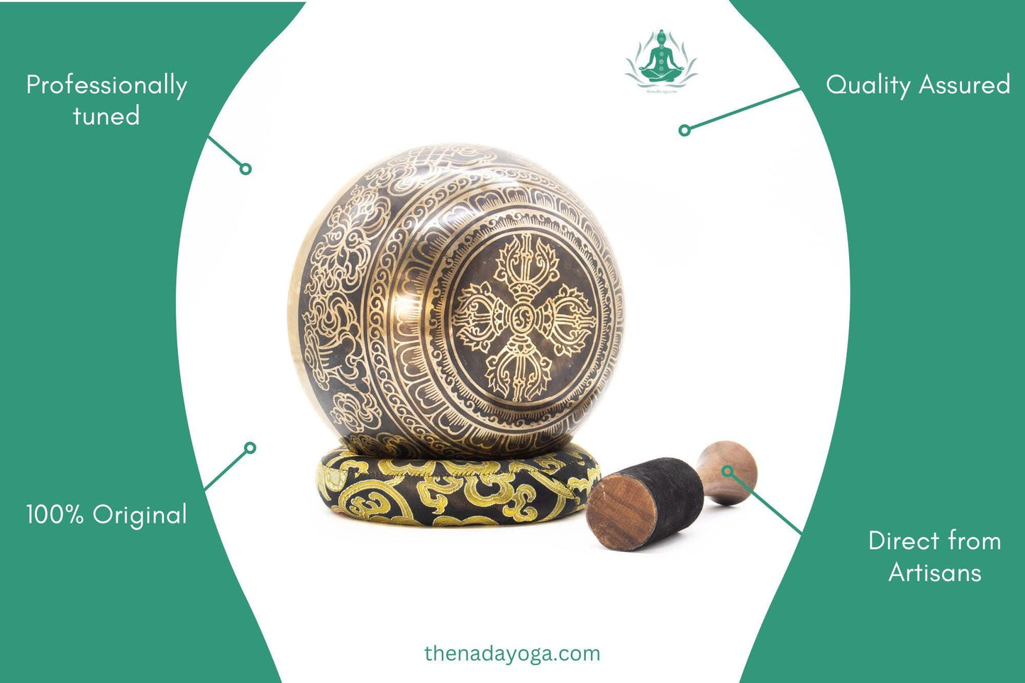 Handcrafted Tibetan Singing Bowl Set – Nepal, Meditation & Yoga The Nada Yoga