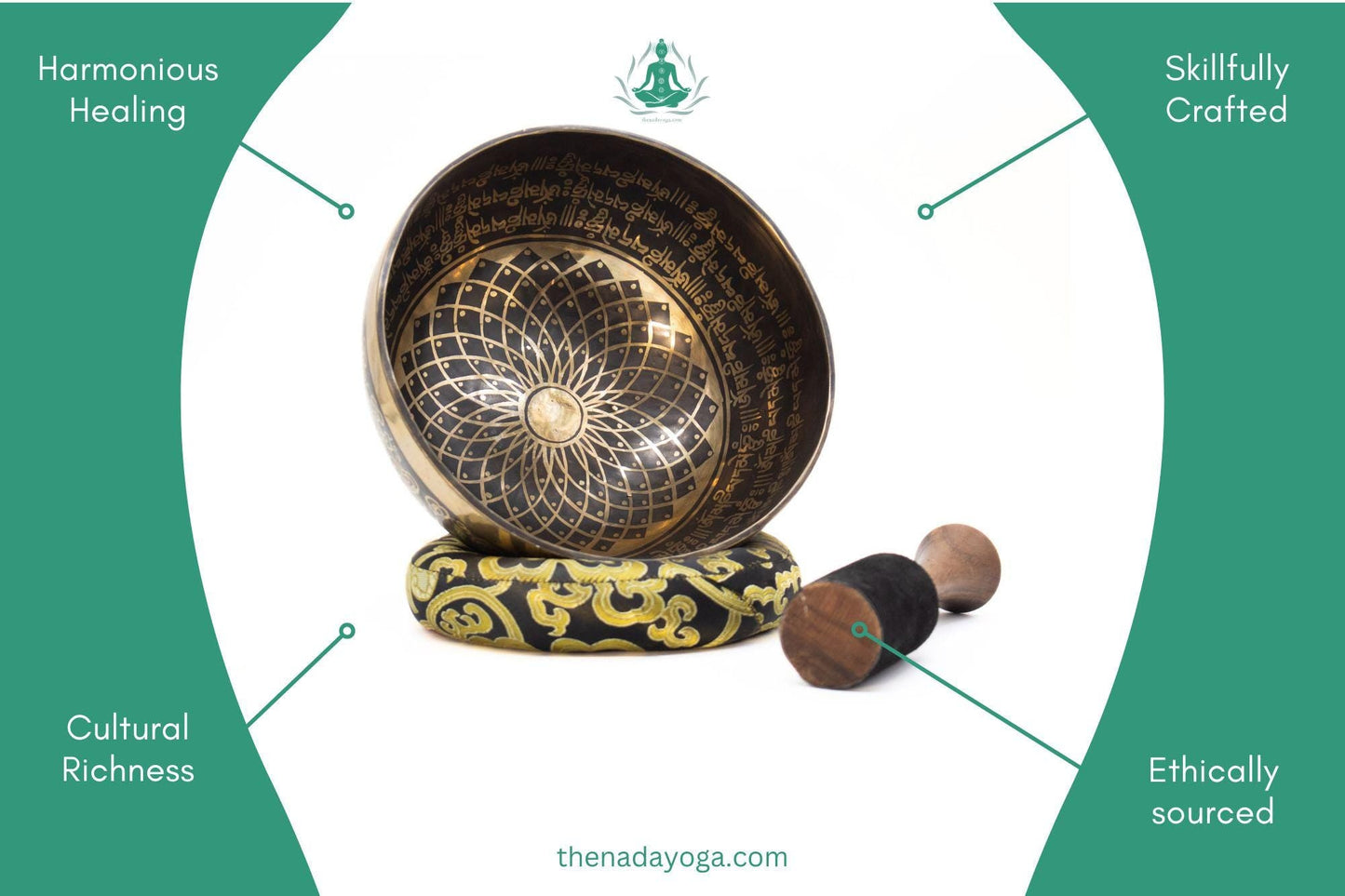 Handcrafted Tibetan Singing Bowl Set – Nepal, Meditation & Yoga The Nada Yoga