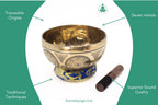 Handmade Tibetan Singing Bowl – Bronze Chime for Yoga Meditation The Nada Yoga