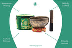 Handmade Tibetan Singing Bowl Set – 4 inch, Meditation & Yoga The Nada Yoga